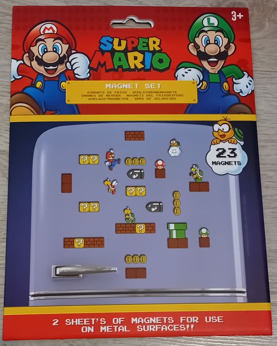 Magnesy Super Mario, zestaw 23 sztuk magnesów