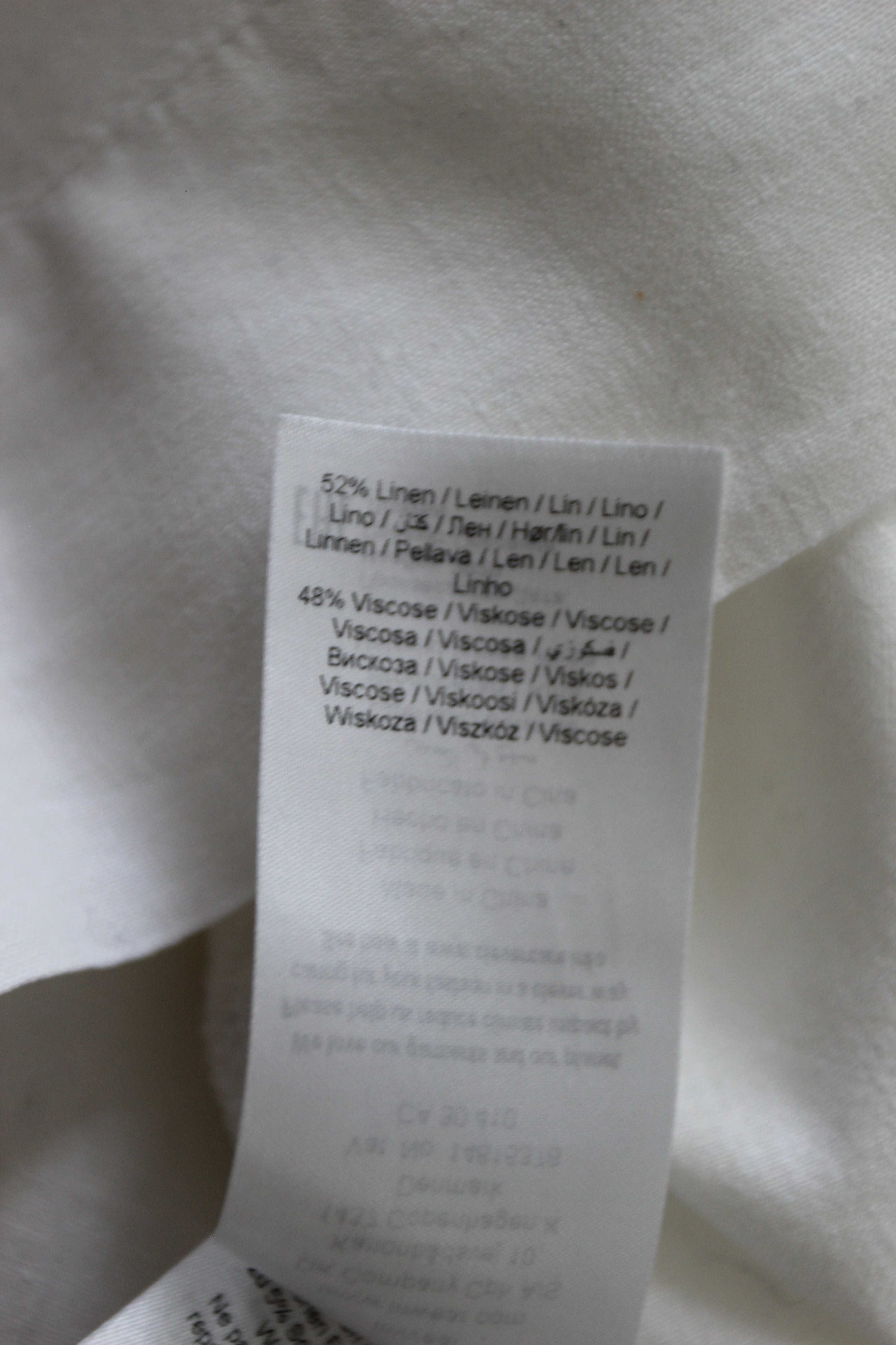 InWear, sukienka 52%len 48 wiskoza, czysta biel, over size