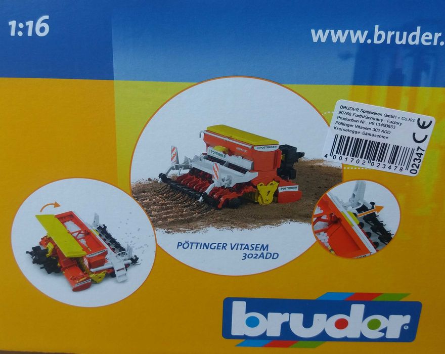 Сівалка Bruder. Брудер сівалка. Іграшки Bruder