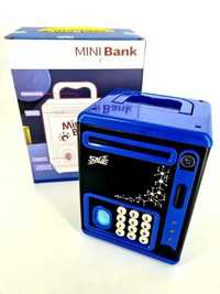 Mini bankomat sejf skarbonka dla dziecka na kod niebieska nowa