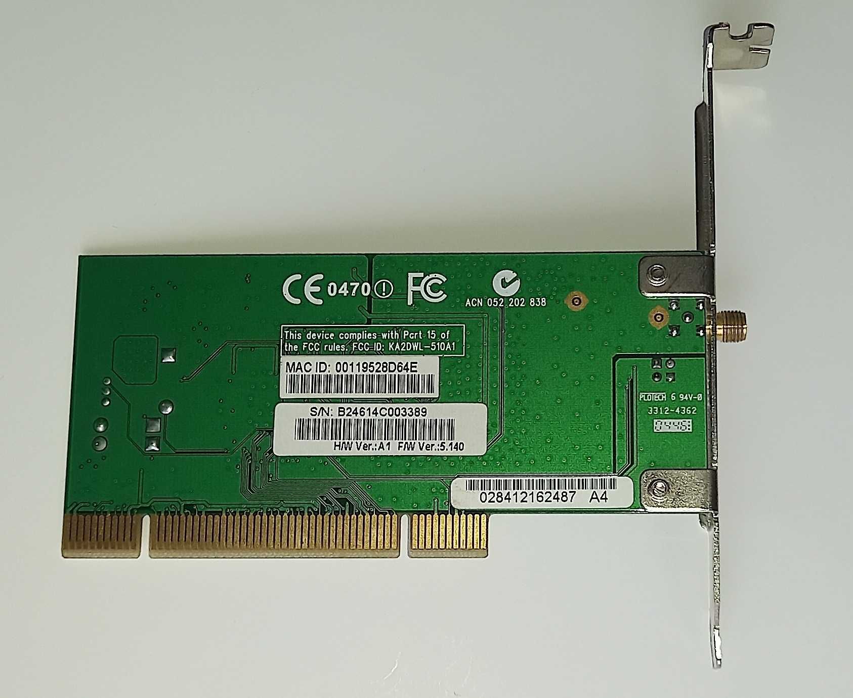 Karta sieciowa radiowa wifi D-Link DWL-510 2,4 GHz PCI