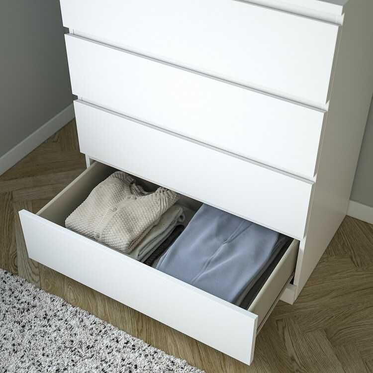ikea MALM Komoda 4 szuflady biała 80x100 Nowa w kartonach