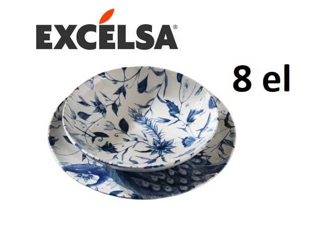 Komplet talerzy z porcelany Vanitas Excelsa kpl. 8 szt