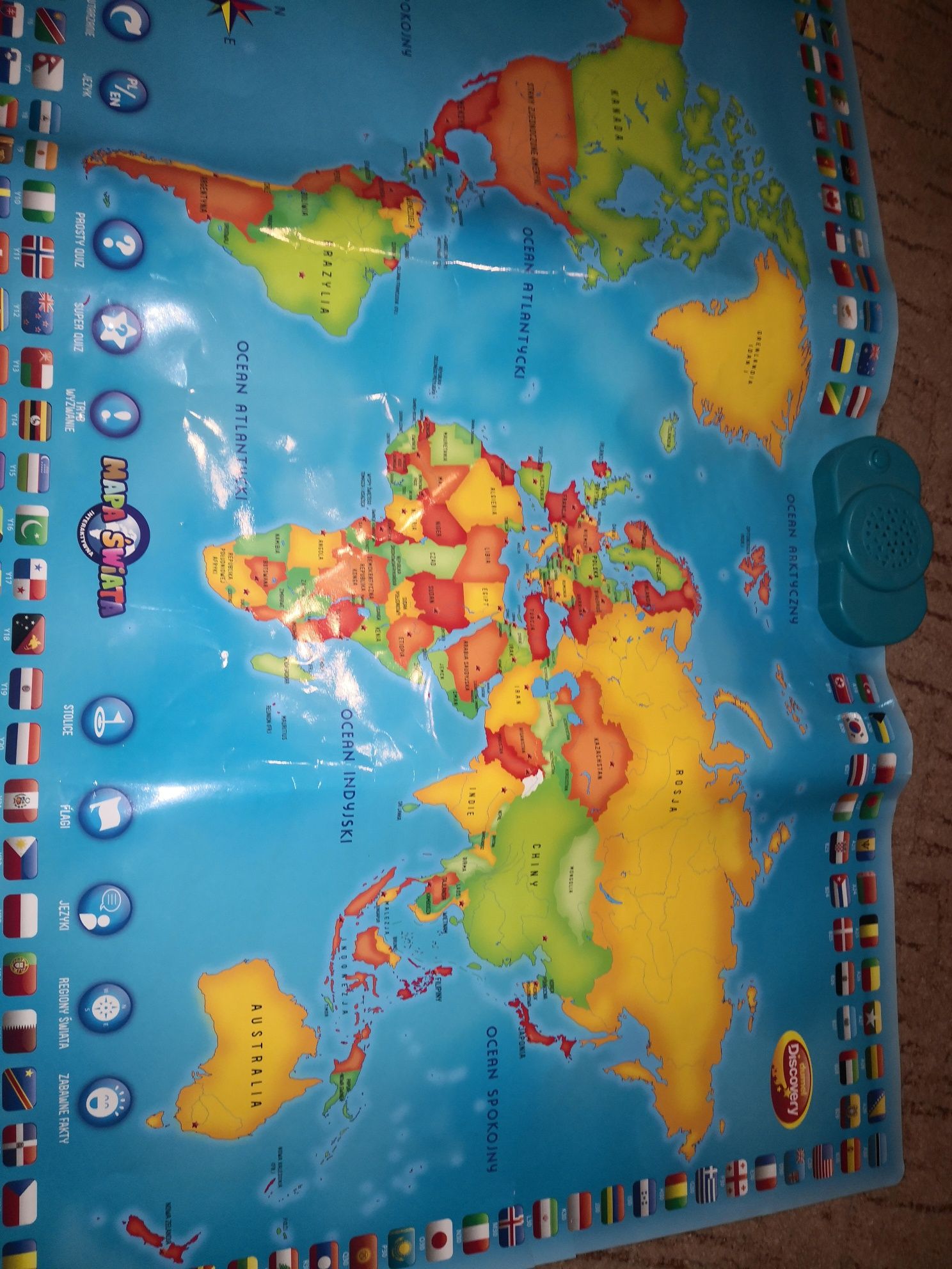 Interaktywna mapa świata dumel (dla dzieci)