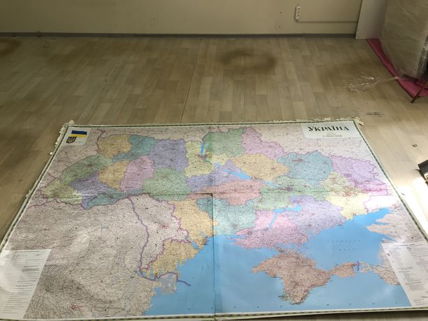 Настінна карта Украіни 1:500000