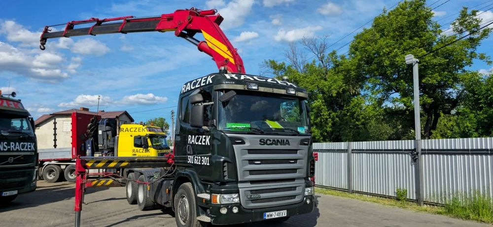 Scania G400  Scania z HDS Effer 600,  6 x 4, 4 wysuwy stan bardzo dobry