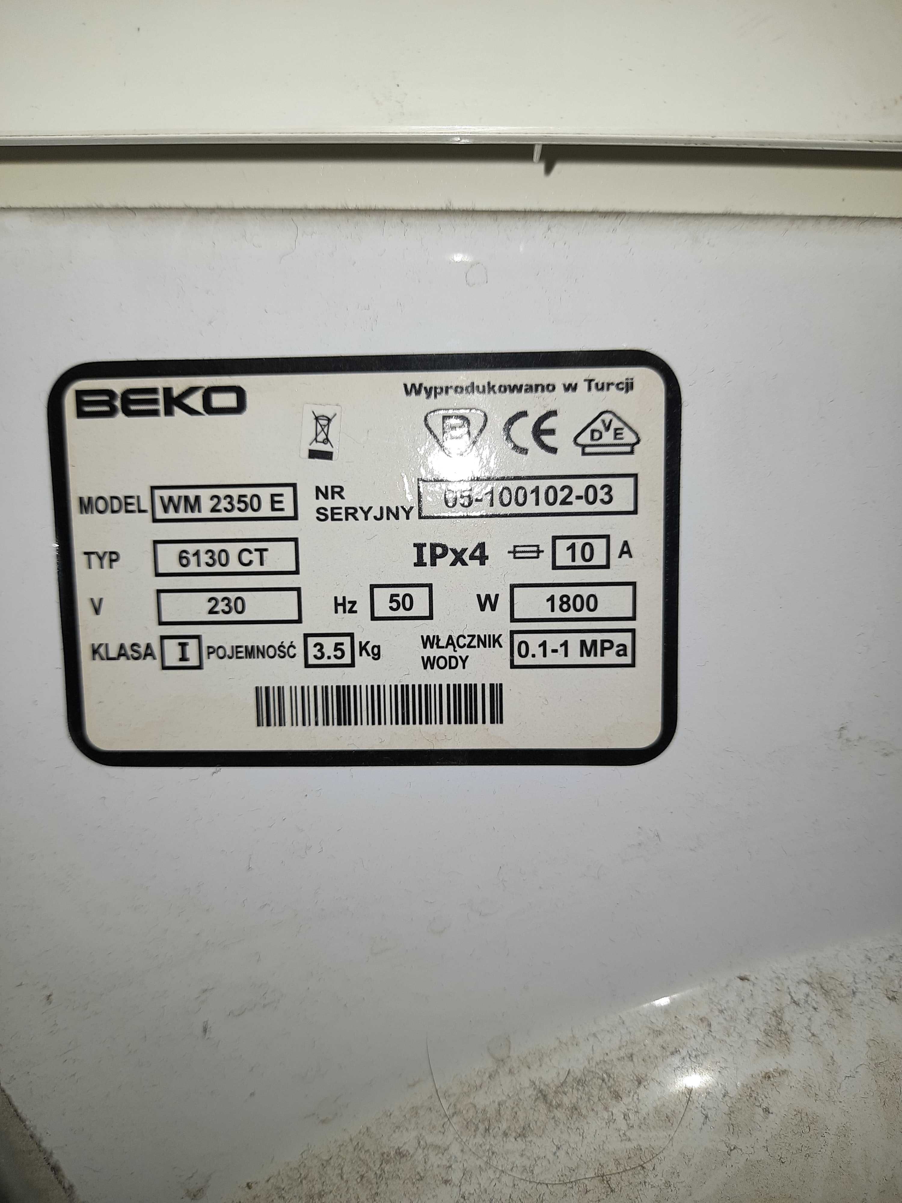 Części do pralki BEKO 2350E