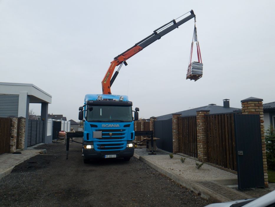 Услуги  крана - манипулятора в Днипре и по Украине