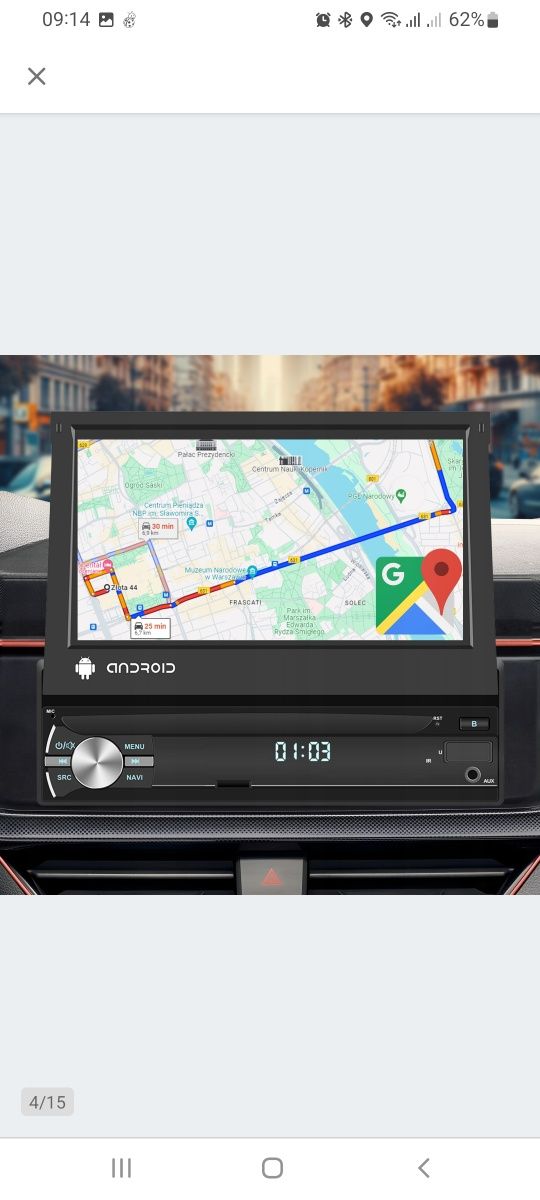Radio 1 DIN android, nawigacja, ekran, cena do negocjacji