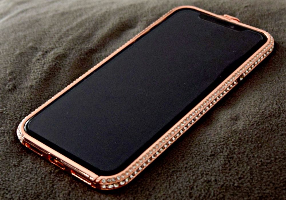 Ramka pokrowiec case etui bumper IPhone XS (rose gold)