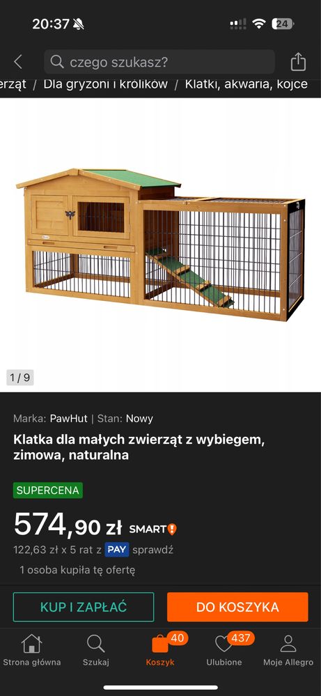 Domek klatka dla królika zewnętrzna