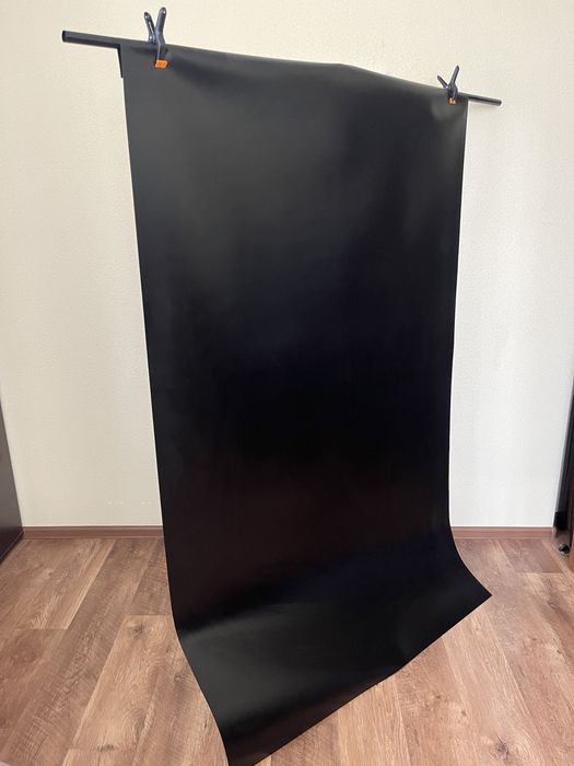 Комплект ПВХ фон черный, держатель фона стойка