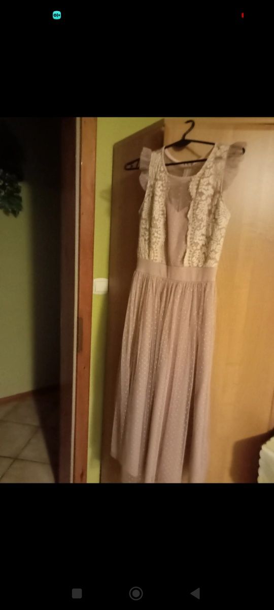 Sukienka z tiulem  MIDI rozmiar s