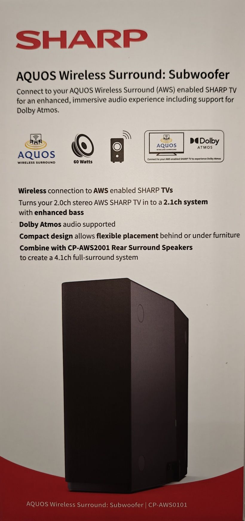 Subwoofer Sharp Aquos Wirelles