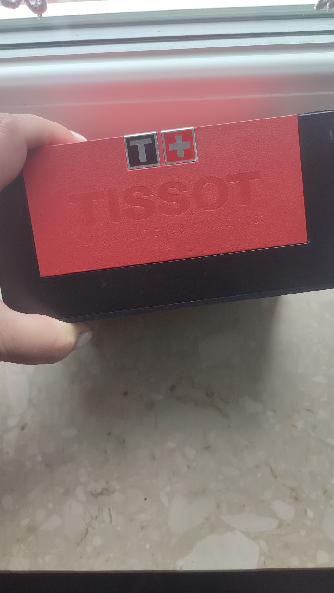 Tissot zegarek Carson Premium Lady różowy kwarcowy bransoleta srebrny