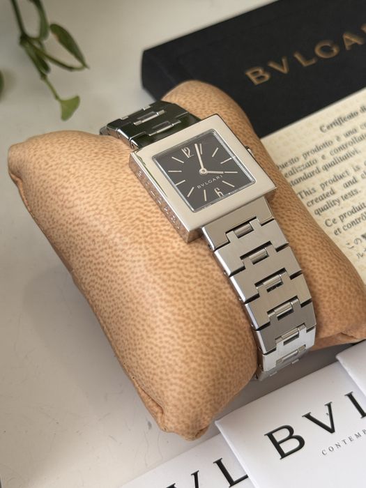 Bvlgari “Quadrato” 22mm com Caixa e Certificado