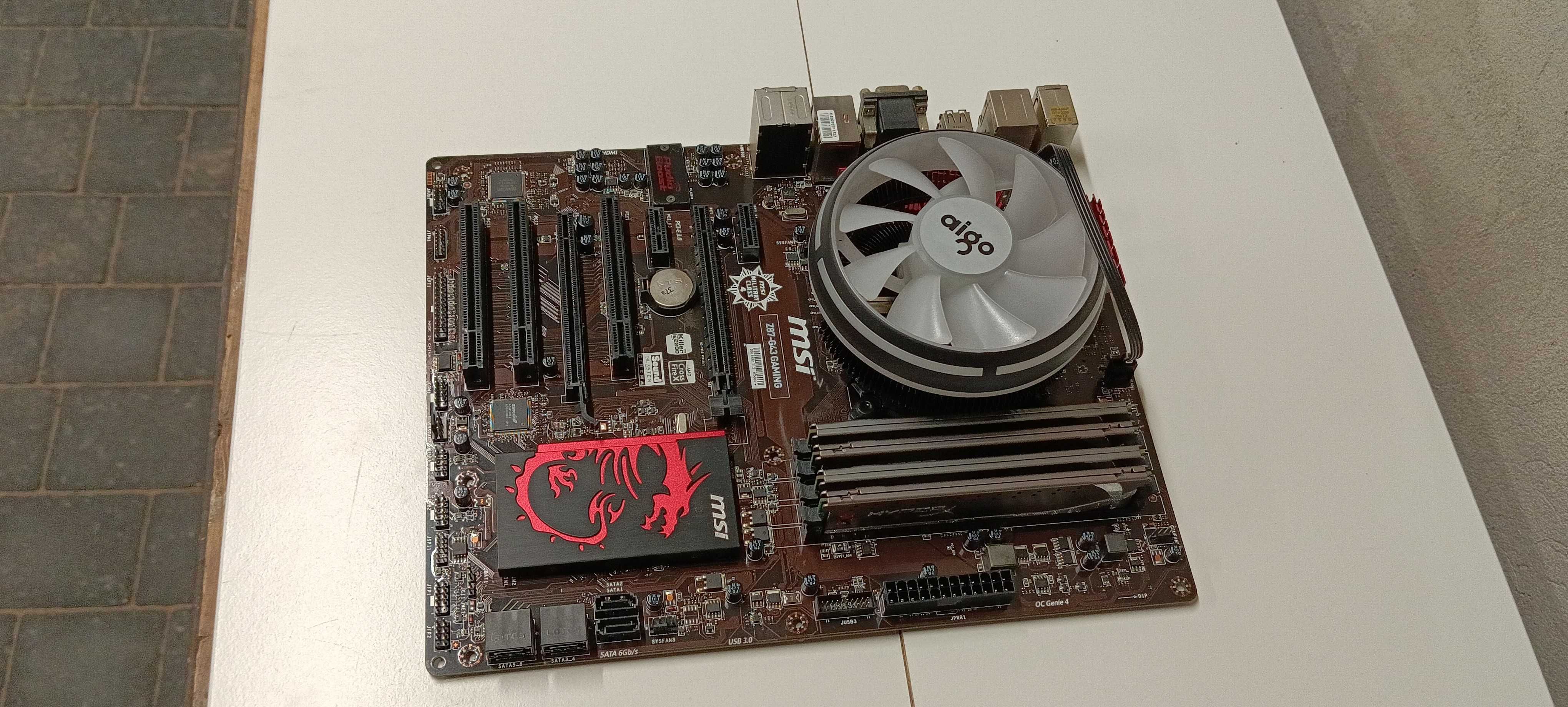MSI Z87-G43, i7 4770K,  4xDDR3 1600 + chłodzenie