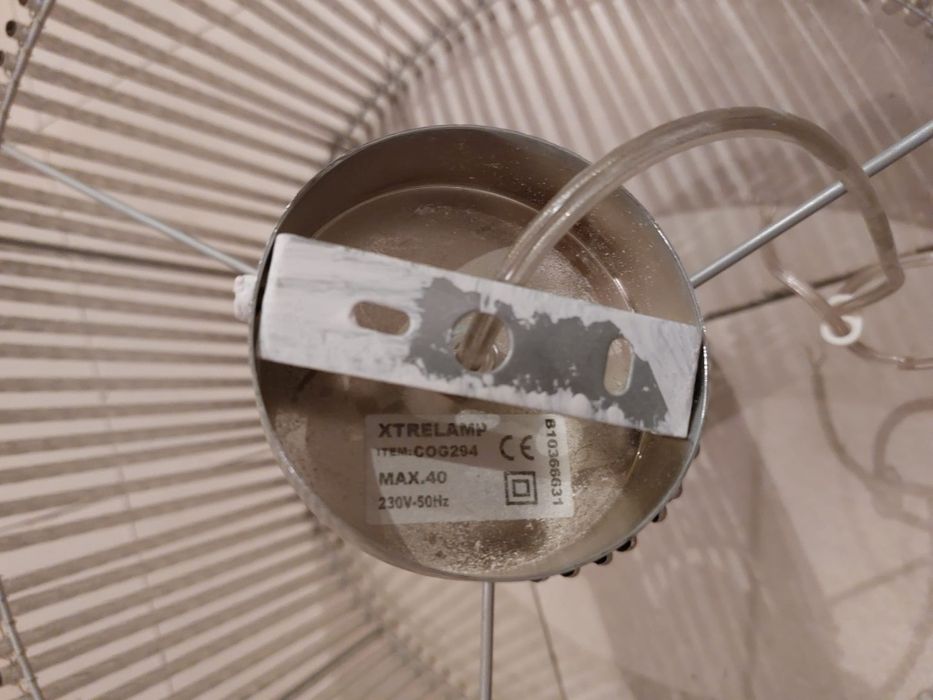 Candeeiro de teto suspenso Salomon E27 d40 cm 1 luz cromado