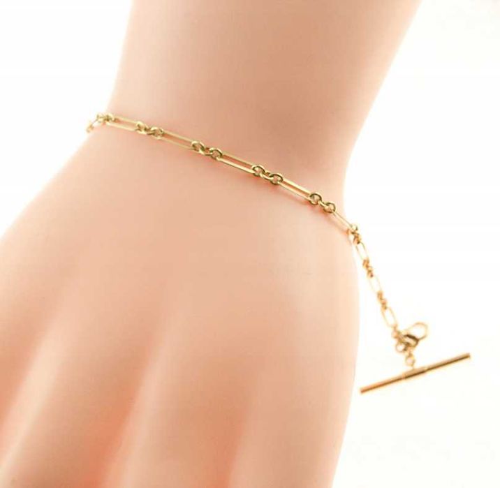 Elegancka złota BRANSOLETKA ZŁOTO p.585 18 cm