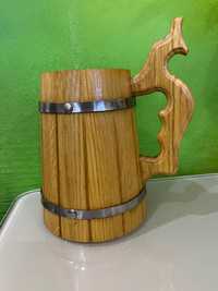 Сувенирная кружка с дерева для пива кваса