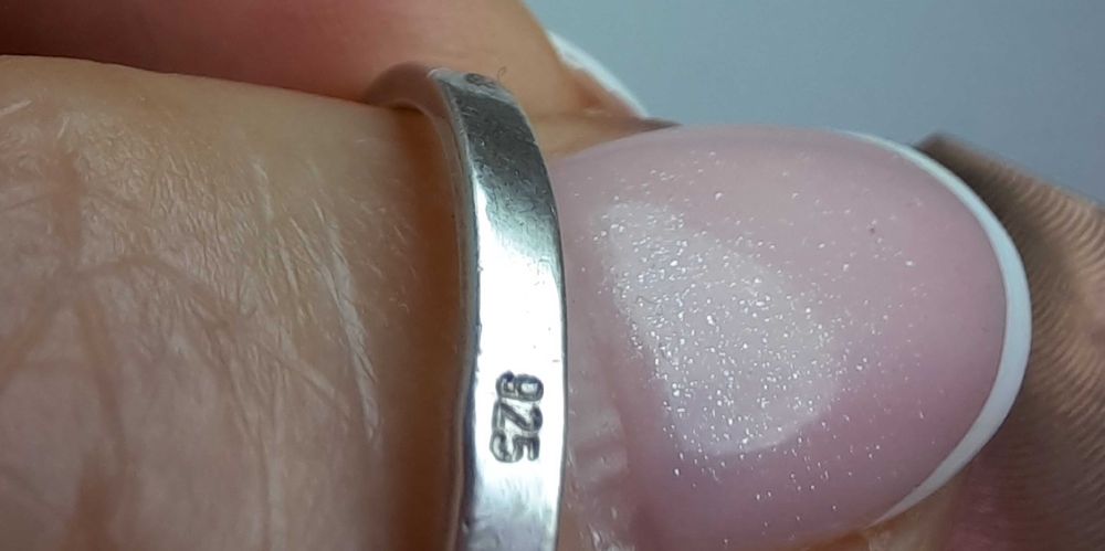 Stary srebrny piękny markazyty kamienie pierścionek srebro 17 18