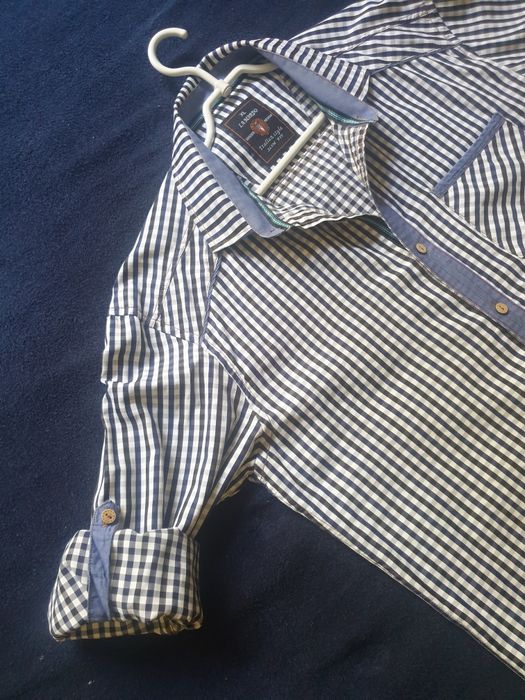 2 szt.Koszula męska+letnia krótki rękaw w kratkę. Długi i krótk