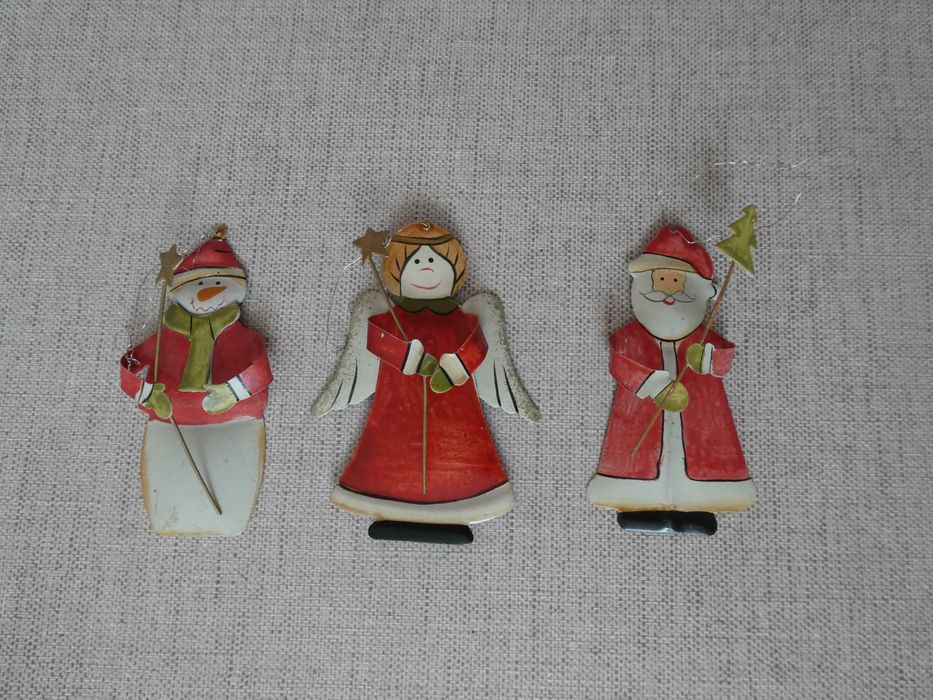 Conjunto de Pai Natal, Anjo e Boneco de Neve