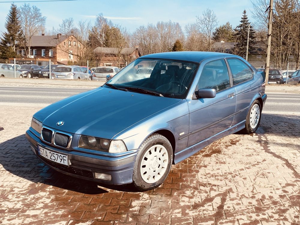 bmw e36 compact 1,6 AUTKOMAT skóra tempomat przeb 187 tyś zadbany