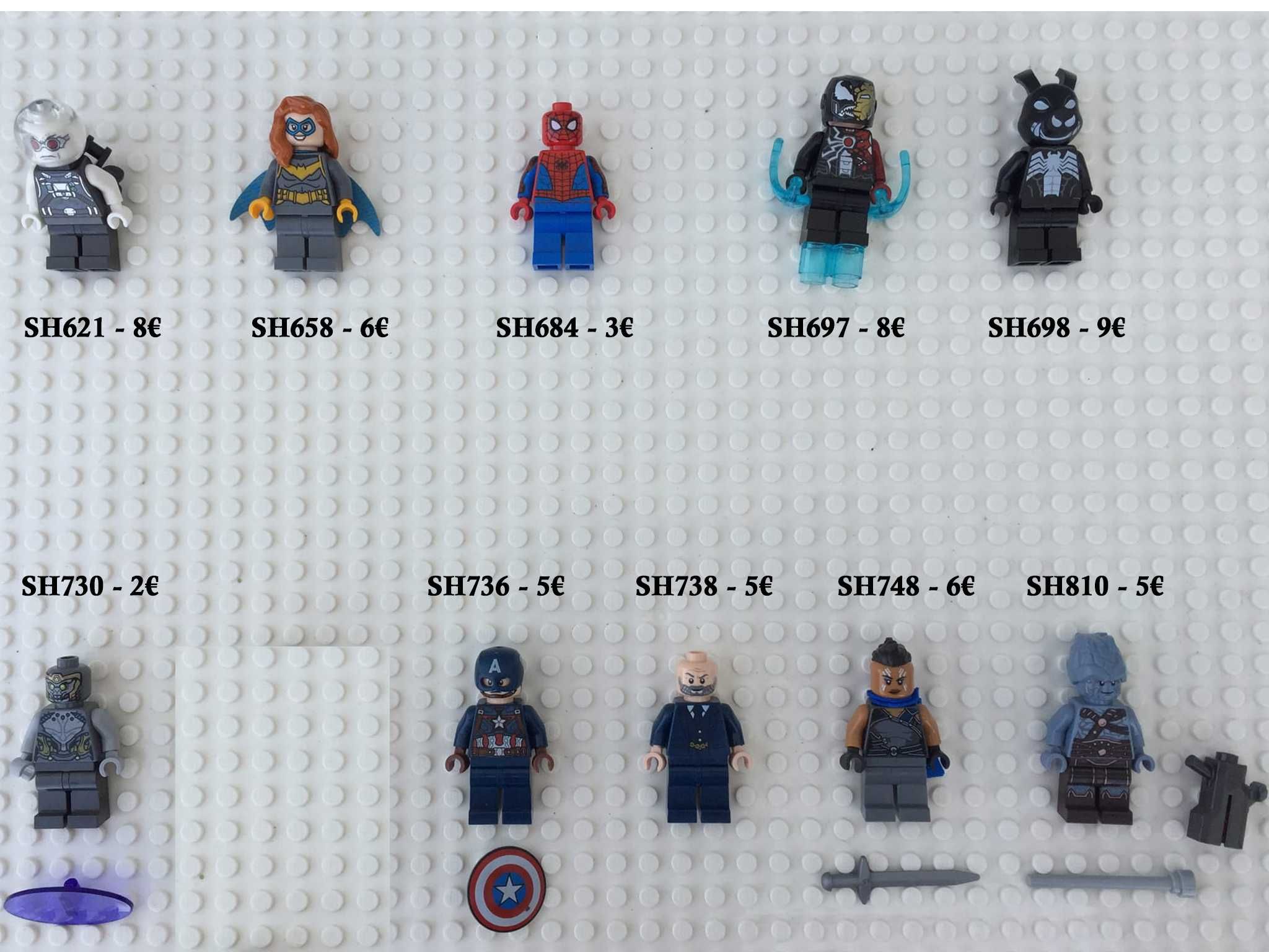 Minifiguras Ninjago e Super Heroes (Marvel, DC)