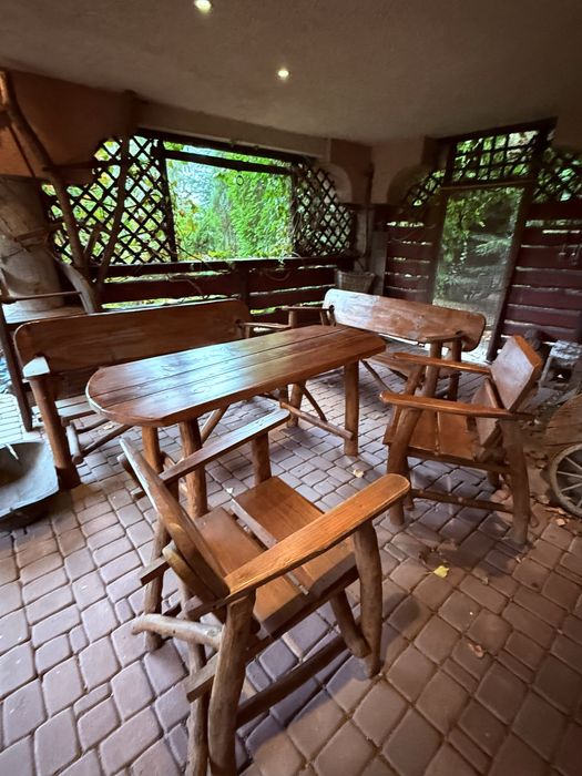 Zestaw ogrodowy drewniany