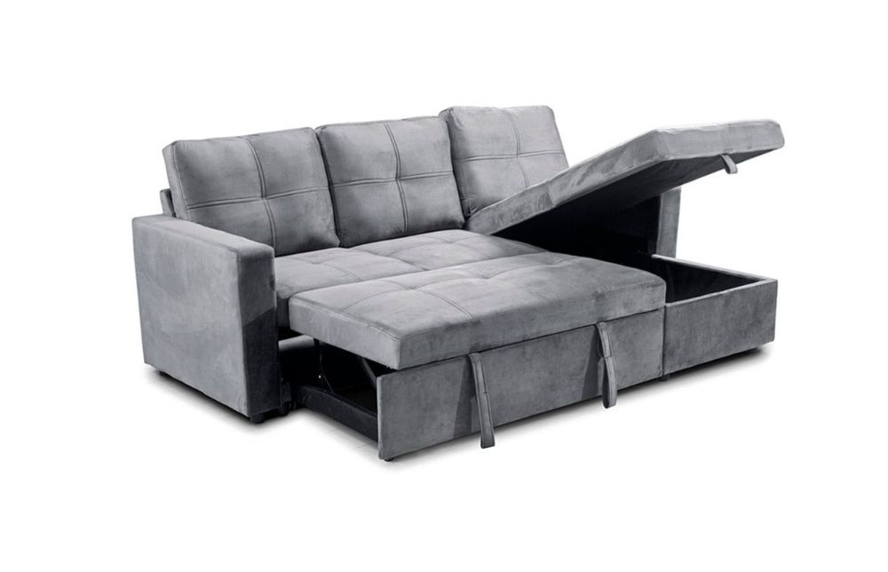 Sofá cama com chaise longue