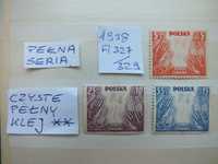 3szt. znaczki seria Fi327 Polska 1938r. POMOC ZIMOWA czyste ** PMW