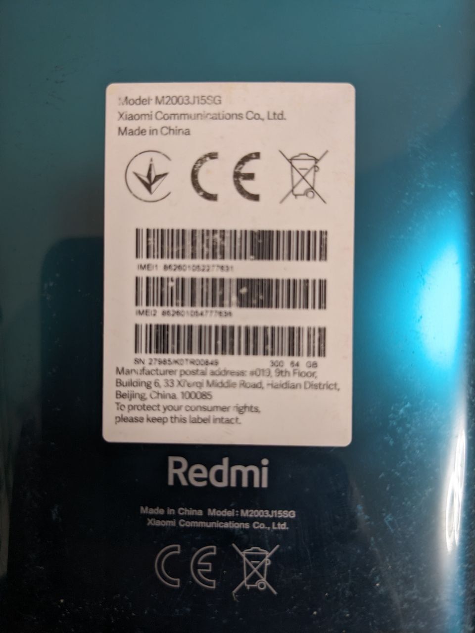 Xiaomi Redmi note 9