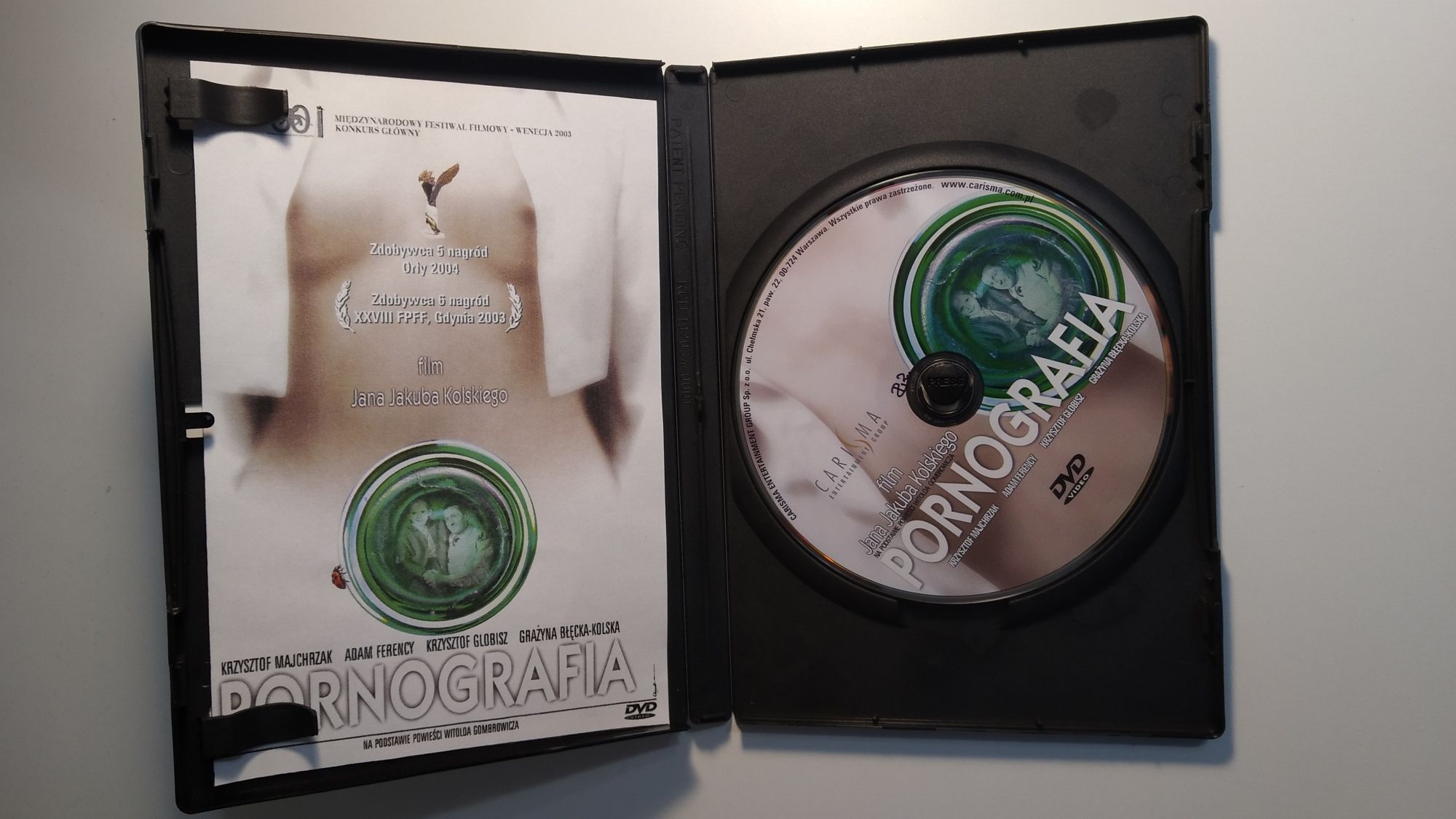 Pornografia film DVD Jan Jakub Kolski, Gombrowicz kino polskie