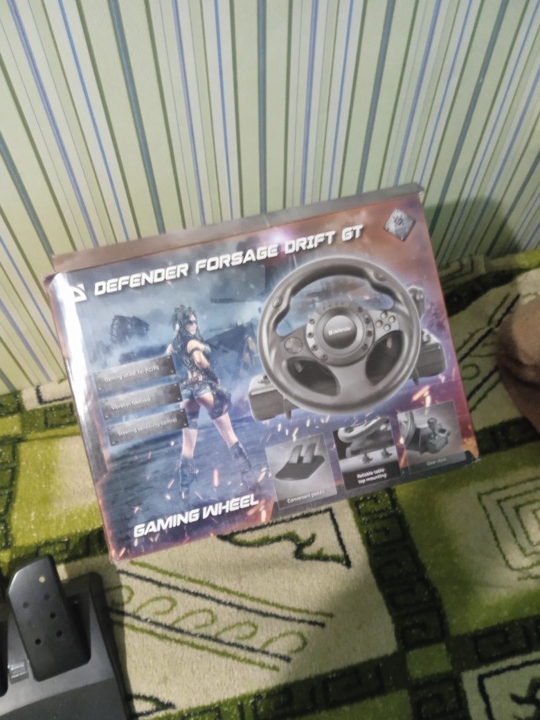 Продам игровой руль Defender Forsage drift gt