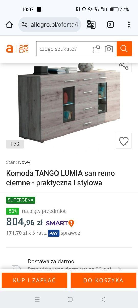 Zestaw mebli do salonu. Komoda ,witryny,szafka RTV i półka