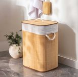 Bambusowy kosz na pranie 60l