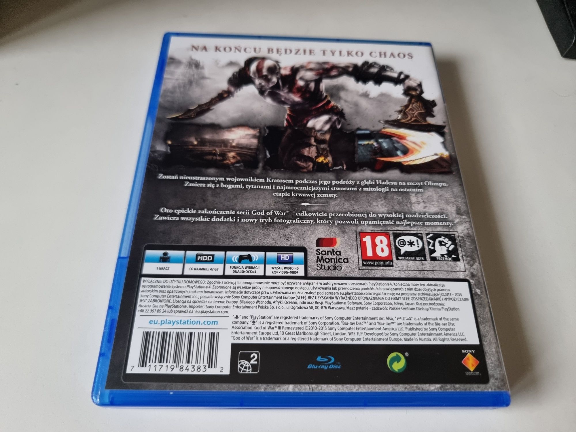 GOD of WAR III : Remastered PlayStation 4 Ideał!