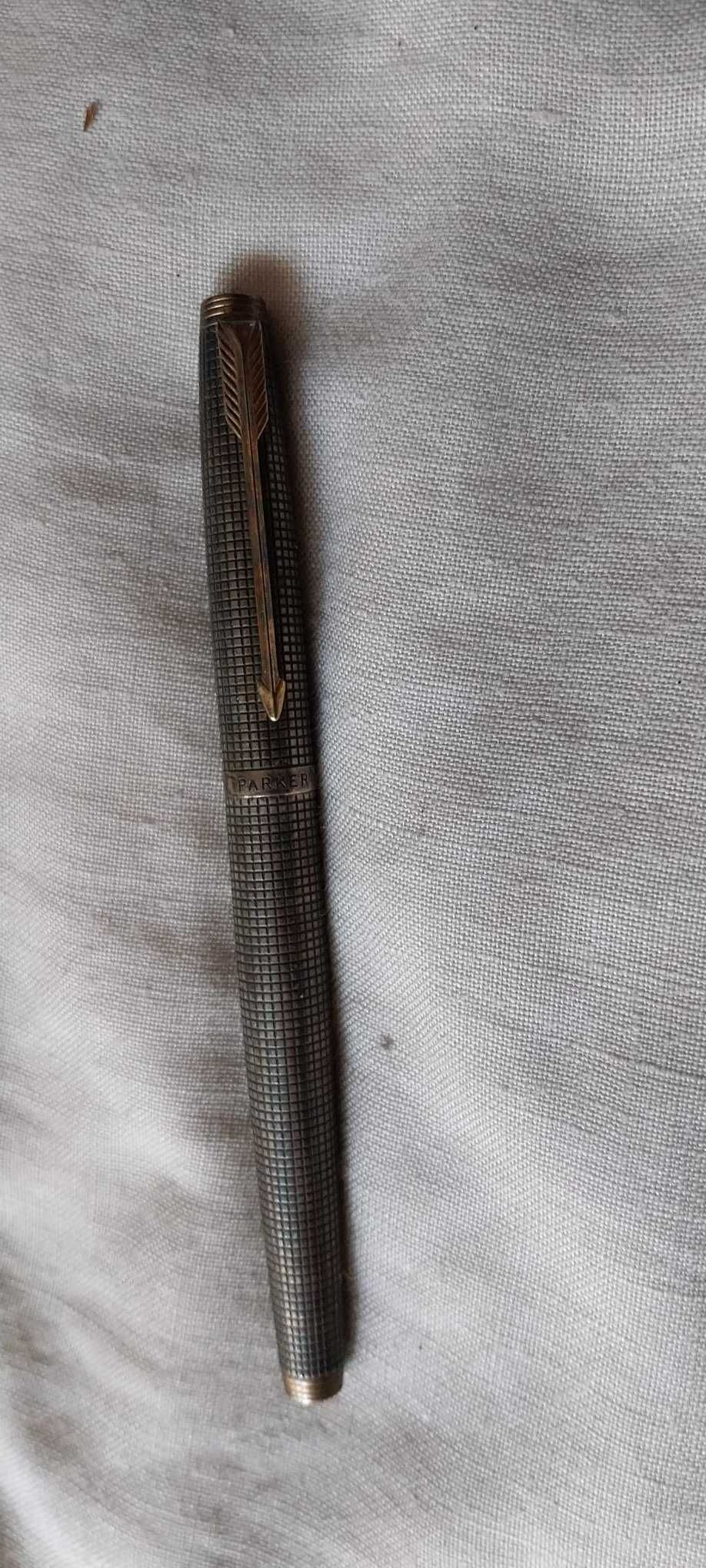 Caneta Vintage Parker 585 Sterling  Silver 14K