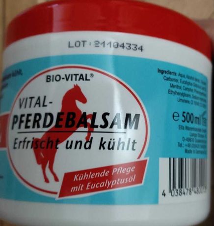 Кінський гель бальзам Pferdebalsam Bio-Vital охолоджуючий 500 мл