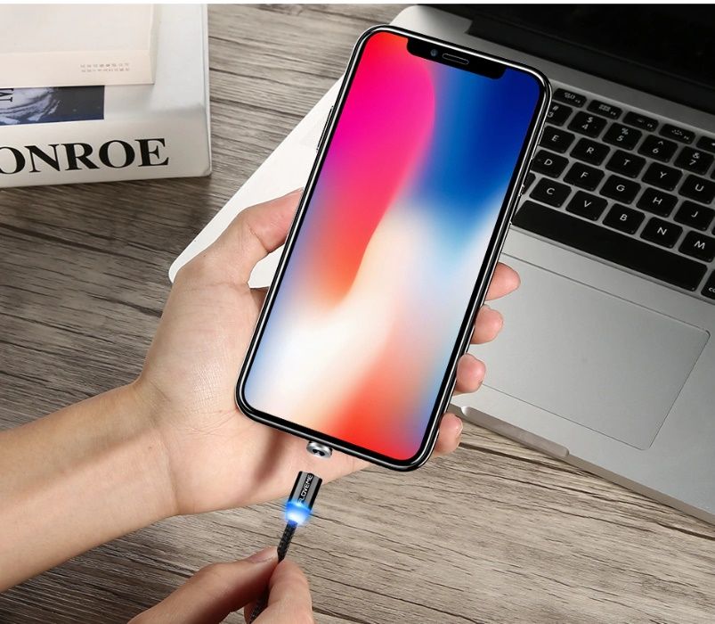 Kabel Magnetyczny LED microUSB,USB Type-C, iPhone