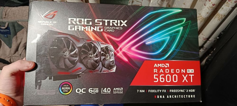 Видеокарта Asus Rog strix rx 5600xt 6gb