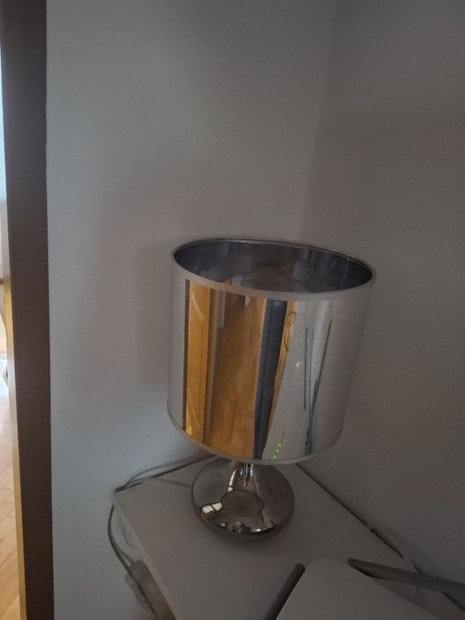 Lampka stojąca srebrna