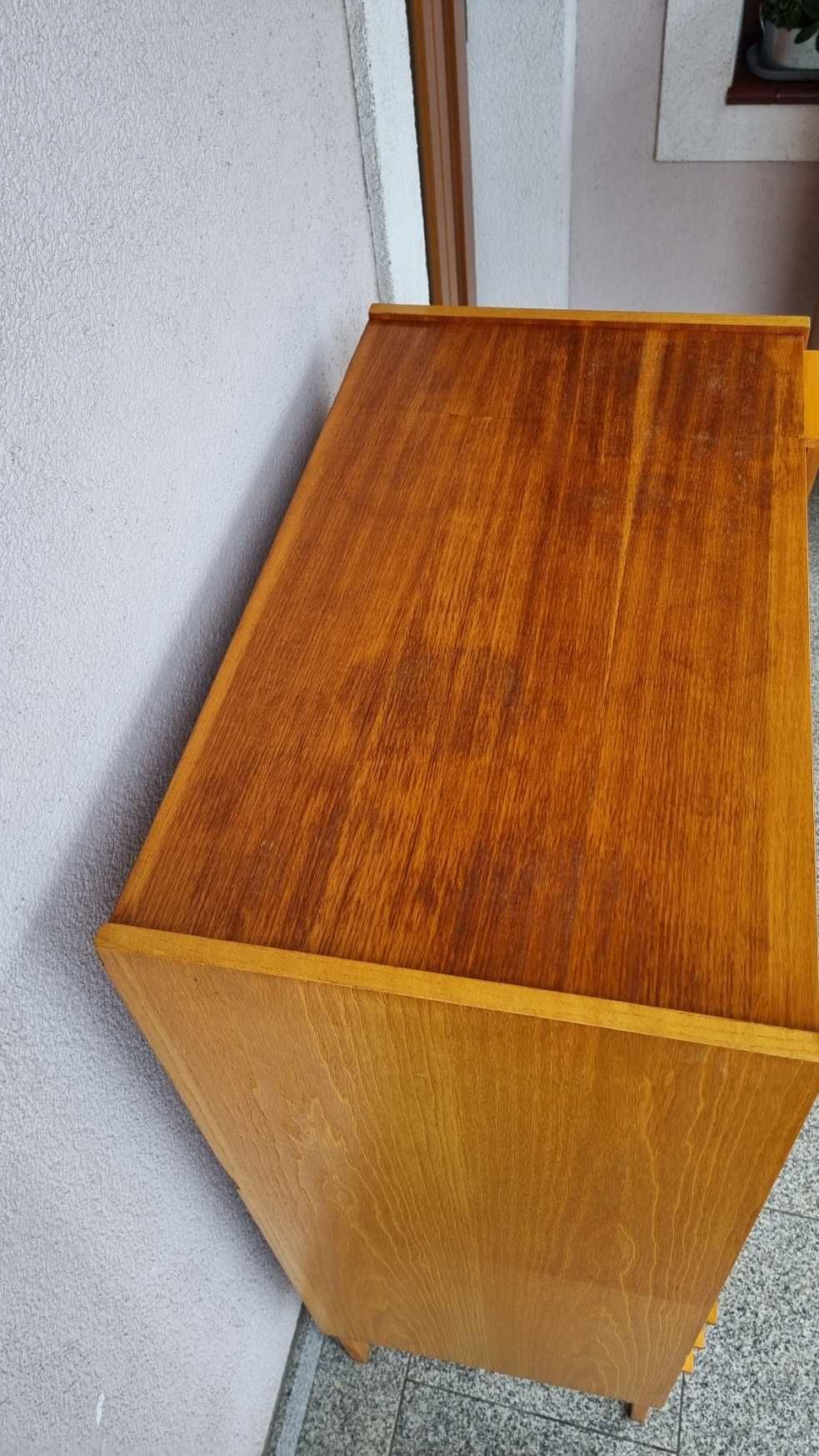 Sekretarzyk Highboard Design PRL Lata 60 Czechosłowacja Mezulanik