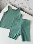 Zestaw letni koszulka na ramiaczkach legginsy H&M 68 prążek