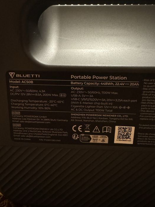 Новинка 2025 г. Bluetti AC50B 700W 448Wh Лучшая цена Киев