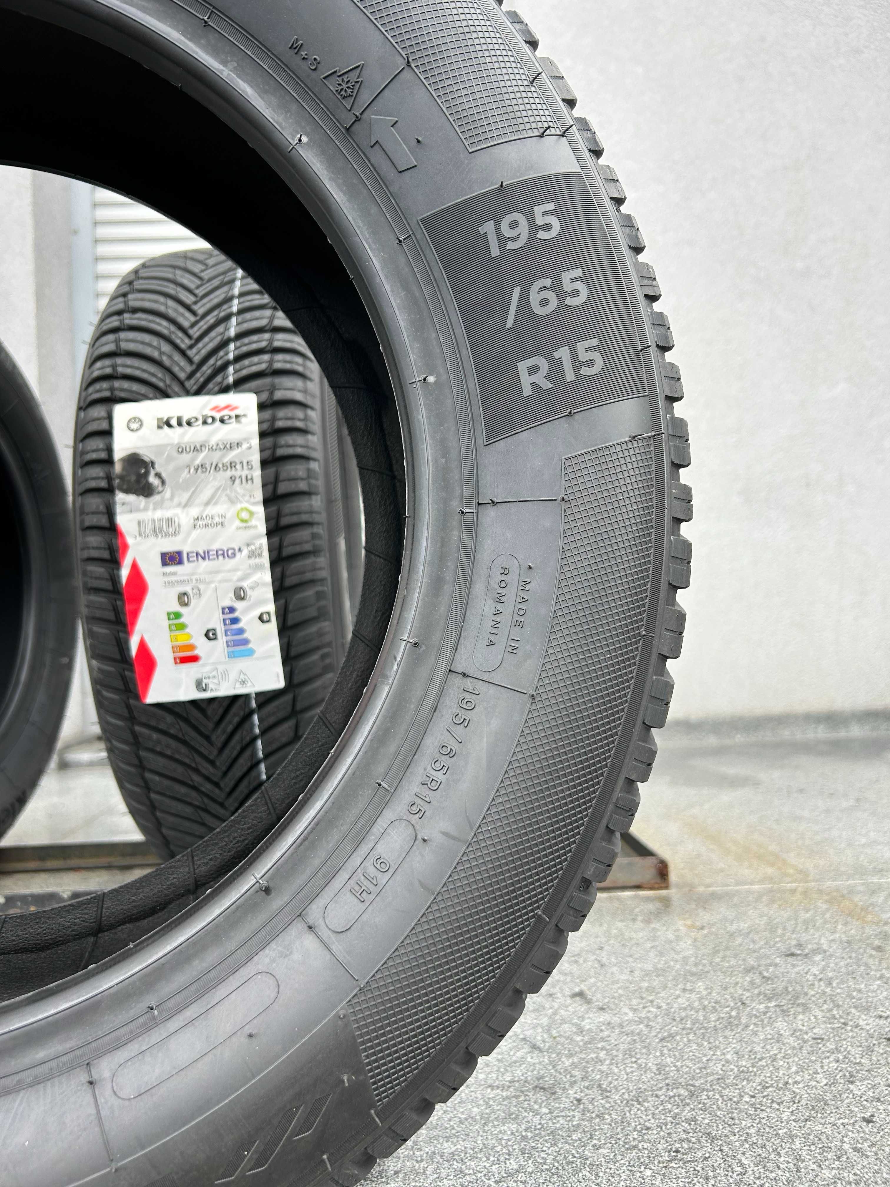 Całoroczne 195/65R15 Kleber Quadraxer3 prod. 2024r C,B,69db gwar