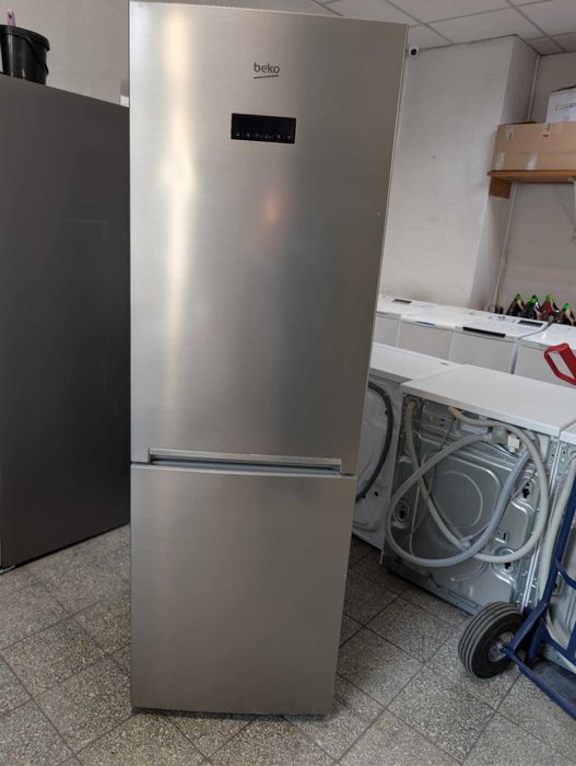 Lodówka BEKO K60365NE NoFrost | Srebrna | JakNowa | 185cm wys | A+++ |