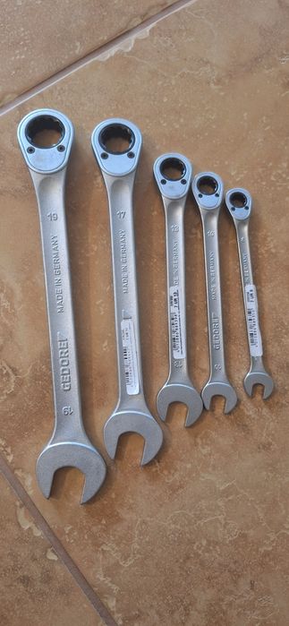 Gedore klucze płasko oczkowe z grzechotką