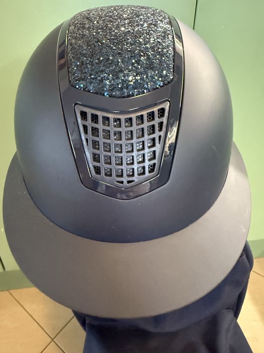 Kask jeździecki HKM Glamour granatowy M